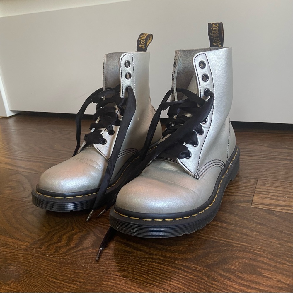 Dr. Martens 1460 Pascal Boots in Silver